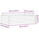 vidaXL Jardinière 90x60x23 cm bois de pin massif