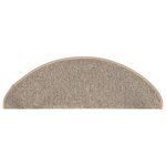 vidaXL Tapis de marches d'escalier 15 Pièces Gris et marron 65x21x4 cm