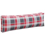 vidaXL Coussins de palette lot de 3 motif à carreaux rouge tissu