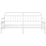 vidaXL Cadre de lit de jour blanc 100x200 cm en acier