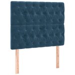vidaXL Sommier à lattes de lit avec matelas Bleu foncé 100x200 cm