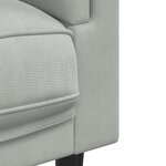 vidaXL Fauteuil avec coussin gris clair Velours