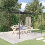 vidaXL Belvédère anthracite 3x3 m 180 g/m² tissu et acier