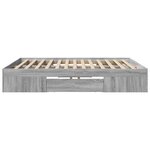 vidaXL Cadre de lit sonoma gris 180x200 cm bois d'ingénierie