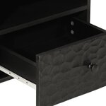 vidaXL Table basse noir 80x54x40 cm bois massif de manguier