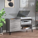 vidaXL Armoire à disques sonoma gris 84 5x38x48 cm bois d'ingénierie