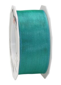 Organza four seasons 25-m-rouleau 40 mm  glauque laitonné