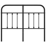 vidaXL Tête de lit métal noir 120 cm