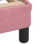 vidaXL Cadre de lit avec tête de lit Rose 90x190 cm Velours