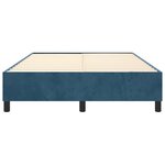 vidaXL Cadre de lit Bleu foncé 140x190 cm Velours
