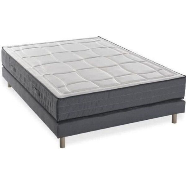 Sommier + matelas ferme à mémoire de forme 5 zones 140 x 190 x 28 cm