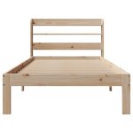vidaXL Cadre de lit avec tête de lit 90x200 cm bois de pin massif