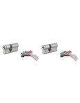 THIRARD - Lot de 2 cylindres de serrure double entrée T2  s'entrouvrant  30x40mm  anti-perçage  4 clés/cyl