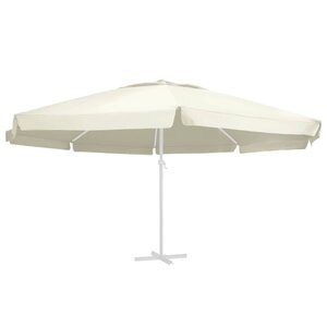 vidaXL Tissu de remplacement pour parasol d'extérieur Sable 610 cm