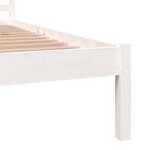 vidaXL Cadre de lit Bois de pin massif 90x190 cm Blanc simple