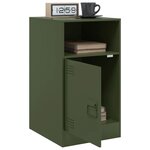 vidaXL Tables de chevet 2 Pièces vert olive 34 5x39x62 cm acier