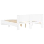 vidaXL Cadre de lit sans matelas blanc 140x190 cm