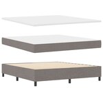 vidaXL Lit Box Spring avec Matelas & LED Taupe 180x200 cm Tissu