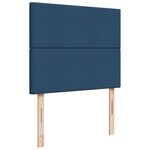 vidaXL Sommier à lattes de lit avec matelas Bleu 120x200 cm Tissu