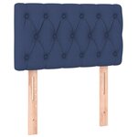 vidaXL Sommier à lattes de lit avec matelas Bleu 80x200 cm Tissu