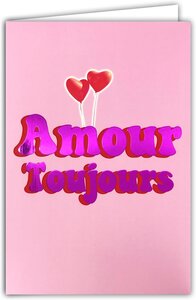 Carte Je t'aime Saint Valentin 14 février Amour I Love you + Enveloppe 12x17 5cm