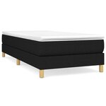 vidaXL Cadre de lit Noir 90x190 cm Tissu