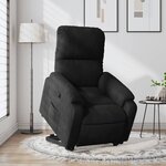 vidaXL Fauteuil inclinable noir tissu microfibre