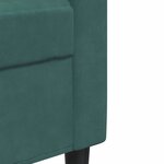 vidaXL Ensemble de canapés 3 Pièces avec coussins Vert foncé Velours