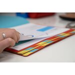 Trieur Agrafé Avec Élastiques 24 Compartiments - Rouge - X 8 - Exacompta