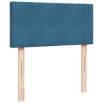 vidaXL Sommier à lattes de lit avec matelas bleu 100x200 cm