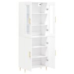 vidaXL Buffet haut Blanc 69 5x34x180 cm Bois d'ingénierie