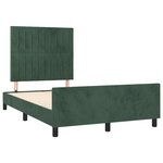 vidaXL Cadre de lit avec tête de lit Vert foncé 120x200 cm Velours
