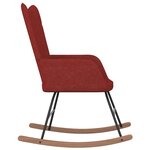 vidaXL Chaise à bascule avec tabouret Rouge bordeaux Tissu