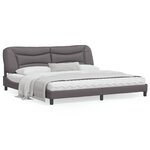 vidaXL Cadre de lit sans matelas gris 200x200 cm similicuir
