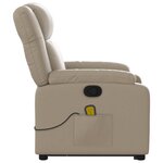 vidaXL Fauteuil inclinable de massage Cappuccino Similicuir