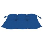 vidaXL Chaises de jardin et coussins bleu lot de 6 Bois de teck massif