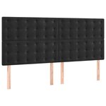 vidaXL Cadre de lit avec tête de lit Noir 140x200 cm Velours