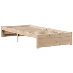 vidaXL Cadre de lit avec tête de lit 90x200 cm bois de pin massif