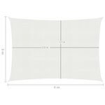 vidaXL Voile d'ombrage 160 g/m² Blanc 3x4 m PEHD