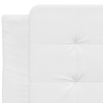 vidaXL Lit avec matelas blanc 90x200 cm similicuir