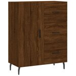 vidaXL Buffet haut Chêne marron 69 5x34x180 cm Bois d'ingénierie