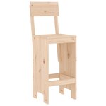 vidaXL Ensemble de bar de jardin 3 Pièces bois de pin massif