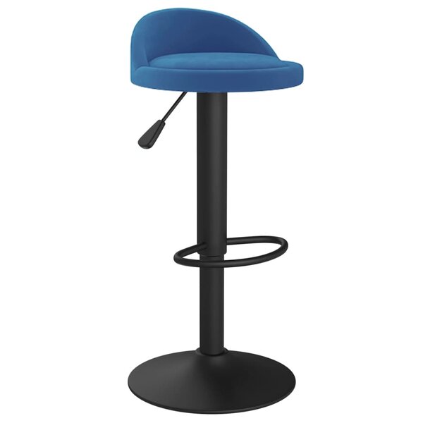 Vidaxl tabouret de bar bleu velours