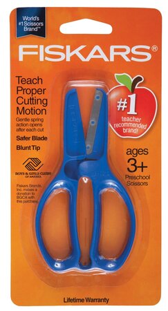 Ciseaux Squeezers 11 cm pour enfants +3 ans droitiers ou gauchers,al bleu ou rouge FISKARS