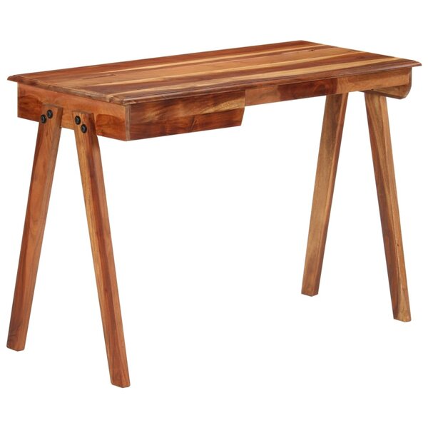 vidaXL Bureau avec tiroir 110x50x77 cm bois d'acacia massif