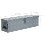 vidaXL Boîte en aluminium 80 5 x 22 x 22 cm Argenté