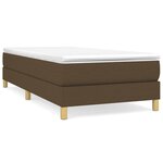 vidaXL Sommier à lattes de lit avec matelas Marron foncé 90x190 cm