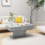 vidaXL Table basse Gris béton 96x50x45 cm Aggloméré