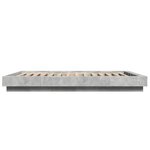 vidaXL Cadre de lit gris béton 140x190 cm bois d'ingénierie