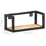 vidaXL Étagères murales 2 Pièces 40 cm Bois de manguier brut